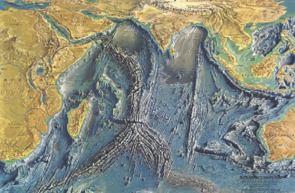 الخريطة الجيولوجية للمحيط الهندى