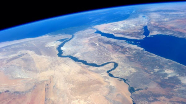 نهر النيل بالقمر الصناعي