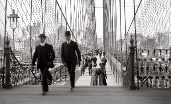 جسر بروكلين فى نيويورك قديما
