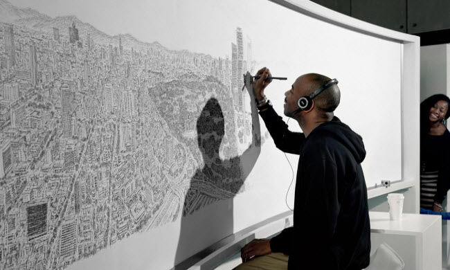 ستيفن ويلتشير الرسام البريطاني الذى كان مصاب بالتوحد فى طفولته ثم أصبح صاحب الذاكرة الحديدية