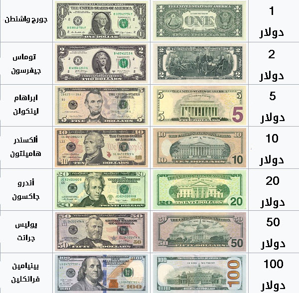 فئات الدولار الورقية