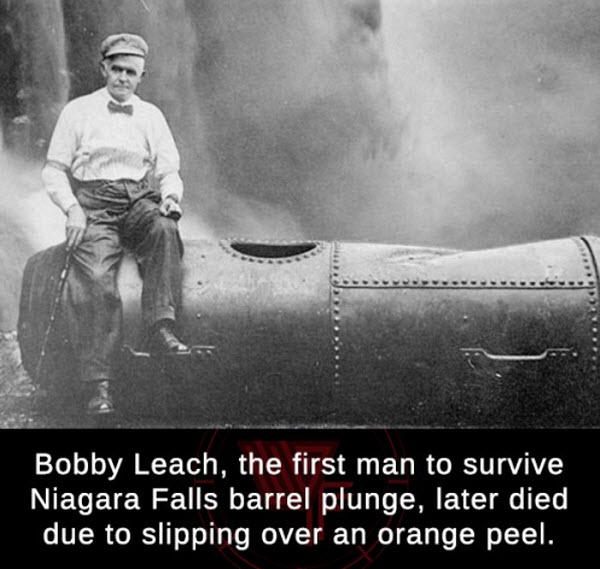 بوبي ليتش الرجل الذى نجا خلال سقوطه من شلالات نياجرا