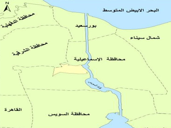 خريطة قناة السويس
