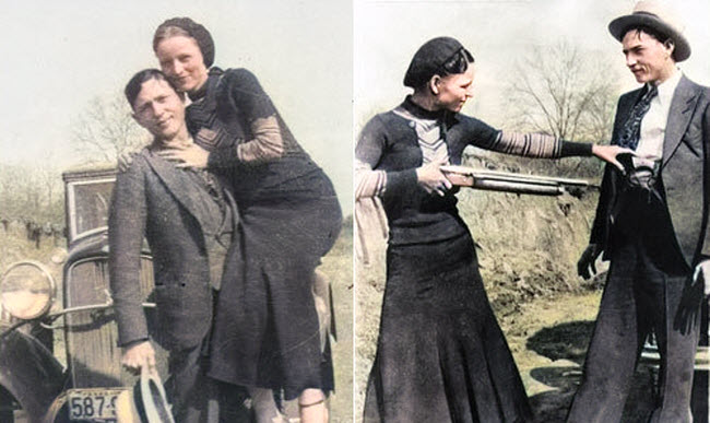 بوني و كلايد .. قصة أشهر قصة حب داخل عالم الجريمة