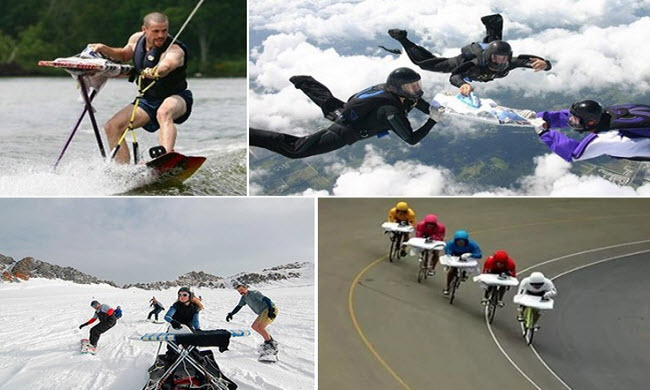 الكي المتطرف .. رياضة مثيرة تقوم فيها بكي ملابسك في أعالي الجبال أو أعماق البحار