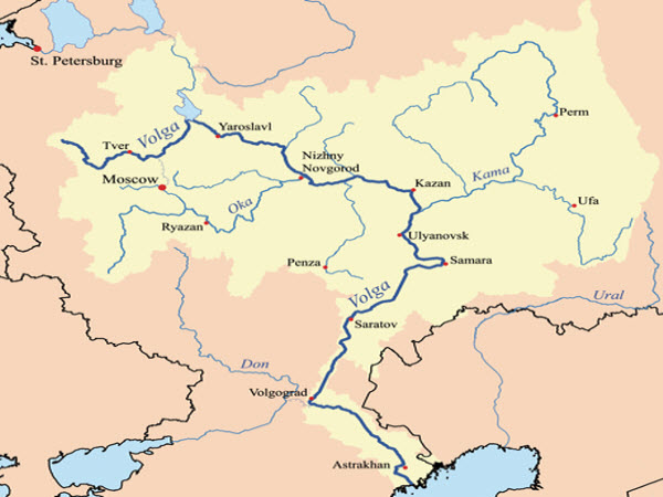 خريطة نهر الفولجا