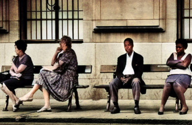 صورة محطة الحافلات فى جنوب أفريقيا التى عبرت تفاصيلها بصدق عن سقوط نظام الفصل العنصري