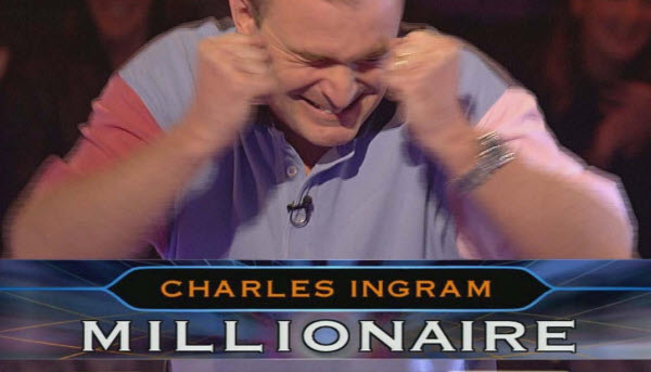تشارلز إنجرام لحظة فوزه بجائزة من سيربح المليون
