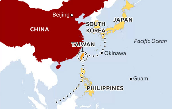 خريطة الصين و تايوان