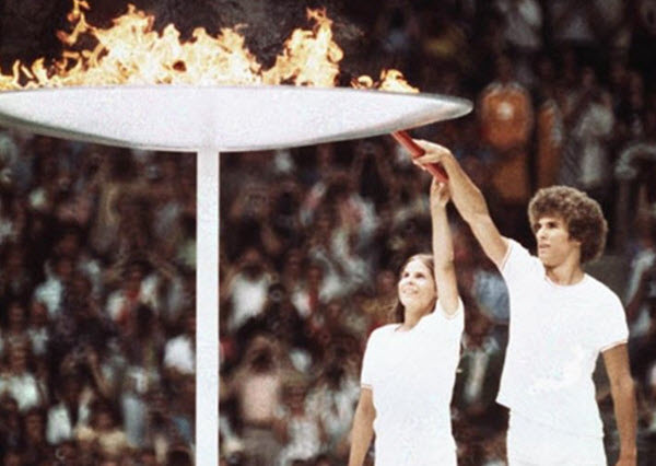 إشعال الشعلة الأولمبية