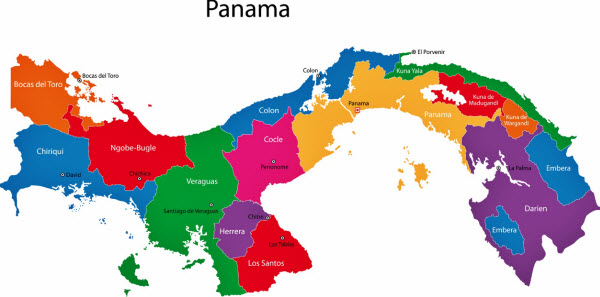 خريطة مقاطعات بنما