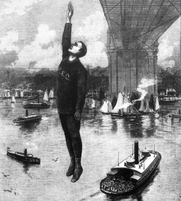 روبرت أودلوم السباح الذي دفع حياته لإثبات أن لا أحد يموت من السقوط في الهواء بعد قفزه من أعلي جسر بروكلين