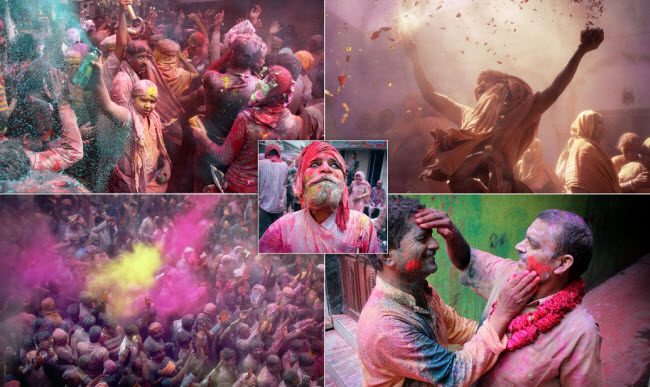 مهرجان هولي للألوان الذي يحتفل به في جميع أنحاء العالم لإستقبال الربيع