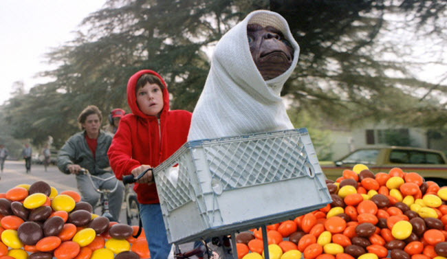 كيف تسبب فيلم إي تي E.T في زيادة مبيعات شركة للحلوي بنسبة 85% .